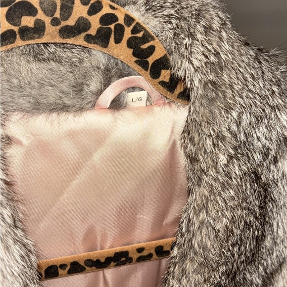 Vintage Luxurious Gray real rabbit Fur Coat - Picture 3 of 4